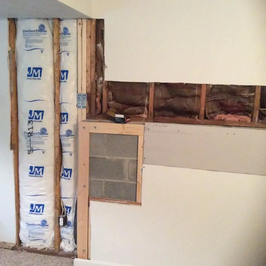 Wall insulation replacement during Contents Cleaning & Restoration in Newmarket